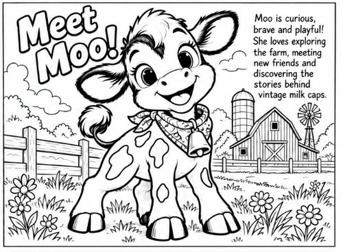 Moo & Cap's Dairy Duds Printable Coloring Book